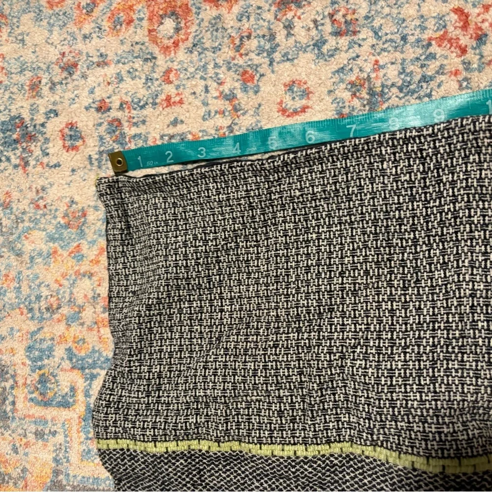 West Elm woven embroidered pillow cover